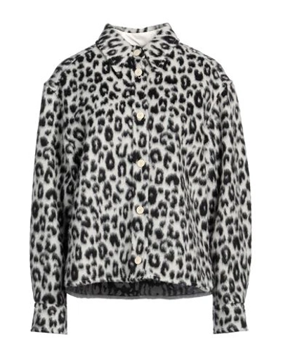 Isabel Marant Woman Jacket White Size 8 Virgin Wool In Black