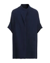Luisa Belotti Woman Overcoat Navy Blue Size M Cotton In Navy Blue