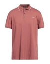 Zegna Man Polo Shirt Pastel Pink Size 44 Cotton, Elastane