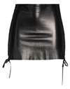 Salvatore Santoro Woman Mini Skirt Black Size 6 Ovine Leather In Black