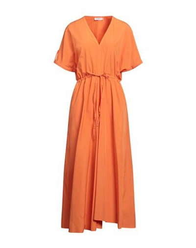 Barba Napoli Woman Maxi Dress Orange Size 8 Cotton