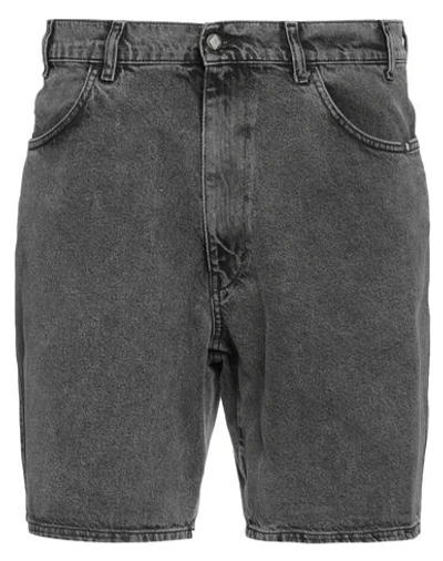 Amish Man Denim Shorts Black Size 34 Polyester, Cotton