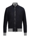 Barba Napoli Man Jacket Midnight Blue Size 48 Leather