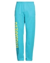 Dsquared2 Man Pants Turquoise Size Xl Cotton In Blue