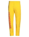 Dsquared2 Man Pants Yellow Size M Cotton