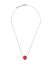 DSQUARED2 DSQUARED2 MAN NECKLACE RED SIZE - BRASS, RESIN, TIN ALLOY