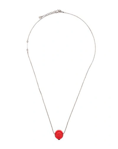 Dsquared2 Man Necklace Red Size - Brass, Resin, Tin Alloy
