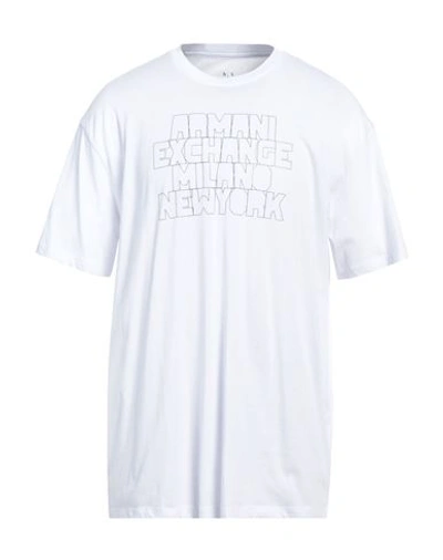 Armani Exchange Man T-shirt White Size Xl Cotton