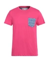 Mc2 Saint Barth Man T-shirt Fuchsia Size S Cotton In Pink