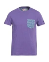 Mc2 Saint Barth Man T-shirt Purple Size S Cotton