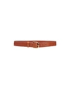 Foer Woman Belt Tan Size 42 Soft Leather In Brown