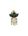 DSQUARED2 DSQUARED2 WOMAN SINGLE EARRING GREEN SIZE - TIN ALLOY, BRASS, CRYSTAL
