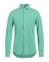 Fedeli Man Shirt Green Size 52 Cotton