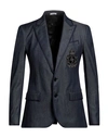 Dolce & Gabbana Man Blazer Blue Size 36 Cotton, Silk, Elastane, Brass, Viscose
