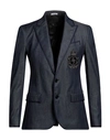 Dolce & Gabbana Blue Cotton Blazer In Blue