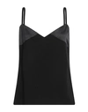 Max Mara Woman Top Black Size 8 Virgin Wool, Elastane, Silk In Black