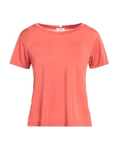 Wool & Co Woman T-shirt Rust Size 1 Cupro, Elastane In Red