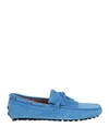 DOUCAL'S DOUCAL'S MAN LOAFERS AZURE SIZE 7 LEATHER