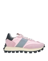 Tod's Woman Sneakers Pink Size 7.5 Soft Leather, Textile Fibers