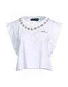 Gaelle Paris Gaëlle Paris Woman T-shirt White Size 3 Cotton