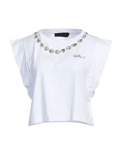 Gaelle Paris Gaëlle Paris Woman T-shirt White Size 2 Cotton