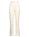Circolo 1901 Woman Pants Cream Size 6 Cotton, Lycra In White