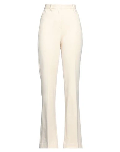 Circolo 1901 Woman Pants Cream Size 6 Cotton, Lycra In White