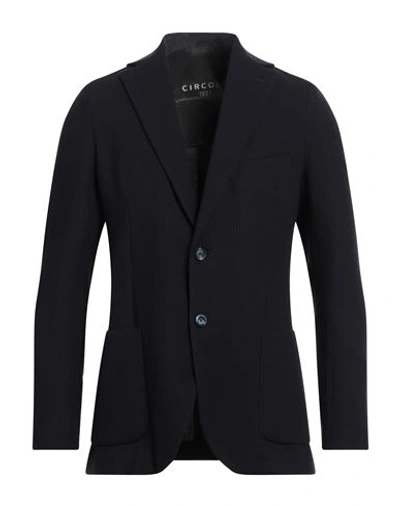 Circolo 1901 Man Blazer Midnight Blue Size 44 Wool, Elastane In Black