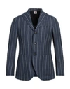 Luigi Borrelli Napoli Man Blazer Navy Blue Size 36 Virgin Wool, Silk, Linen
