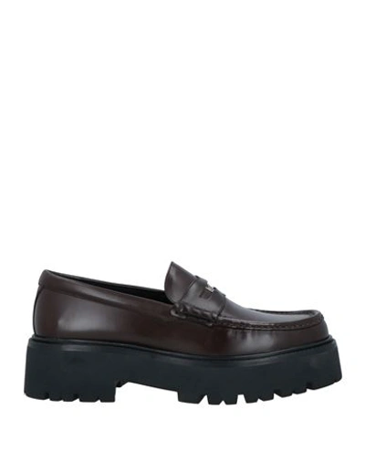Celine Man Loafers Dark Brown Size 9 Leather In Black