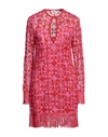 Etro Woman Mini Dress Fuchsia Size 6 Viscose In Pink