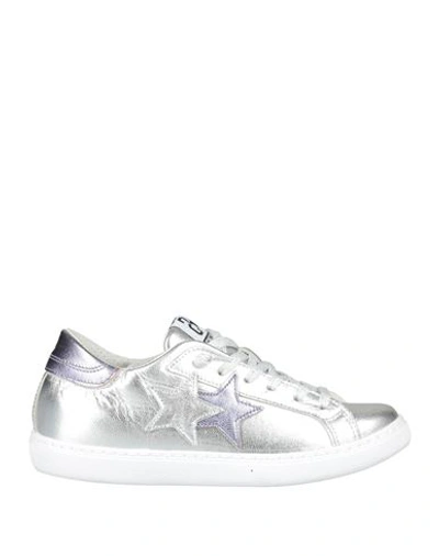 2star Woman Sneakers Silver Size 7 Leather