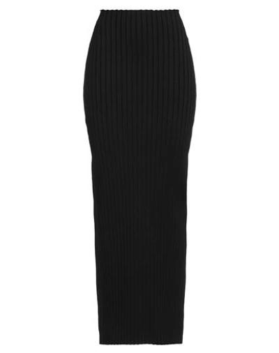The Row Moss Ribbed Maxi Skirt In Black