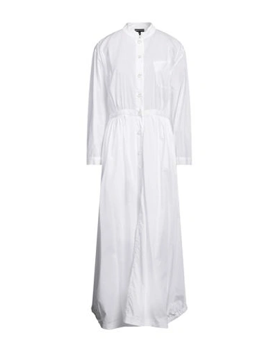 Emporio Armani Woman Maxi Dress White Size 12 Cotton, Polyester