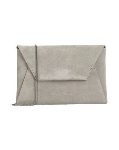 Brunello Cucinelli Woman Cross-body Bag Sage Green Size - Leather In Gray