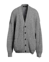 Dsquared2 Man Cardigan Grey Size S Alpaca Wool, Polyamide, Wool