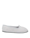 VIBI VENEZIA VIBI VENEZIA WOMAN LOAFERS LIGHT GREY SIZE 8 LEATHER