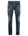 Dsquared2 Man Jeans Blue Size 40 Cotton, Elastane In Blue