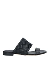 Anna F . Woman Sandals Black Size 6 Leather
