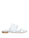 Anna F . Woman Sandals White Size 11 Leather