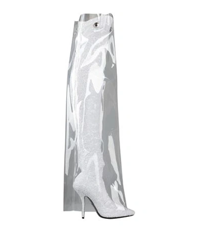 Dolce & Gabbana Woman Boot White Size 7.5 Polyester, Polyurethane In Black
