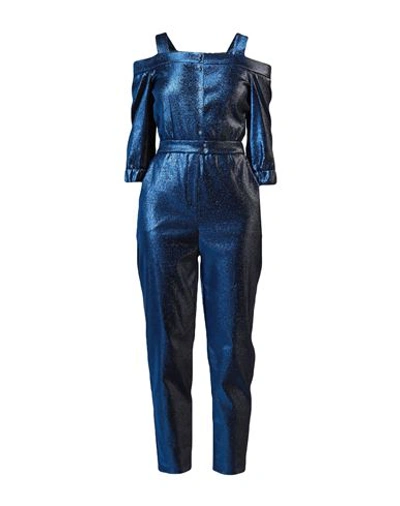 Boutique Moschino Woman Jumpsuit Blue Size 6 Cotton, Polyester, Elastane