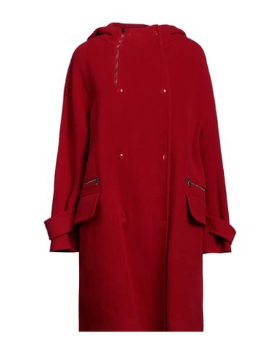 Max Mara Woman Coat Red Size 6 Virgin Wool