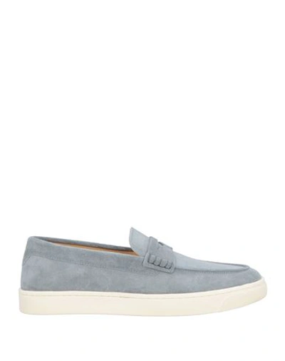 Brunello Cucinelli Man Loafers Grey Size 8 Leather In Grey