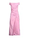 Dsquared2 Woman Maxi Dress Pink Size 8 Polyester In Pink