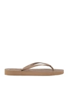 Sleepers Woman Thong Sandal Brown Size 10 Rubber