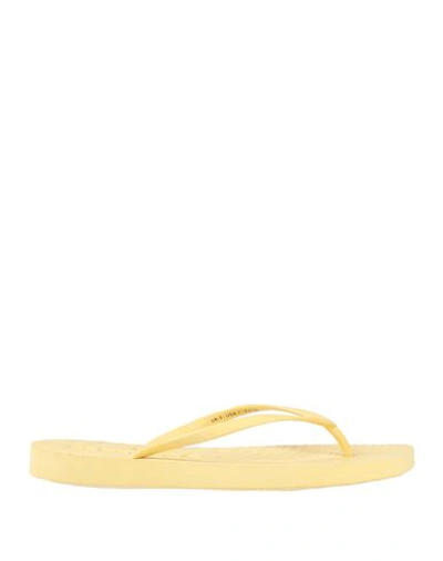 Sleepers Woman Thong Sandal Yellow Size 10 Rubber