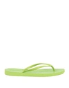 Sleepers Woman Thong Sandal Acid Green Size 10 Rubber