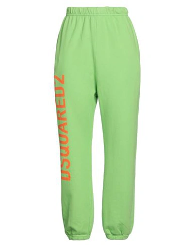 DSQUARED2 DSQUARED2 WOMAN PANTS GREEN SIZE L COTTON