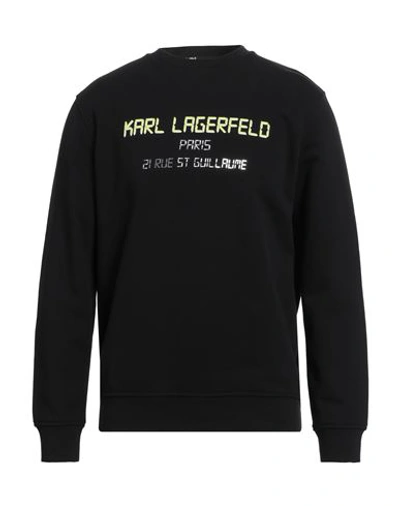 Karl Lagerfeld Man Sweatshirt Black Size L Cotton, Polyester